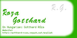 roza gotthard business card