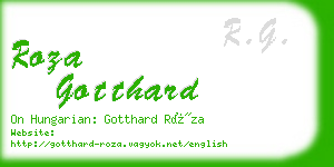 roza gotthard business card